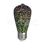 LED Крушка 3W Filament E27 ST64 3D 3000K