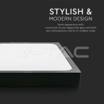 24W LED Плафон Квадрат Черна Рамка 6400К IP44