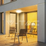 24W LED Плафон Кръг Бяла Рамка 4000К IP44