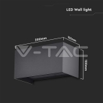 24W LED Стенна Лампа Черна 3000К IP65