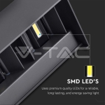 24W LED Стенна Лампа Черна 4000К IP65