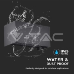 24W LED Стенна Лампа Черна 4000К IP65