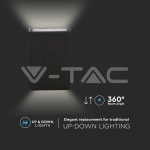 4W LED Стенна Лампа Черна 3000К