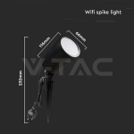 7W WiFi SMART Тяло С Колче Черно RGB IP65