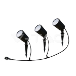 3 x 7W WiFi SMART Тяло С Колче Черно RGB IP65