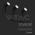 3 x 7W WiFi SMART Тяло С Колче Черно RGB IP65