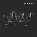 3 x 7W WiFi SMART Тяло С Колче Черно RGB IP65