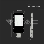 LED Улична Лампа SAMSUNG ЧИП - 50W Сиво Тяло 4000K  5 Години Гаранция