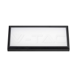 12W Фасаден Аплик Ъглов Черен 6400К IP64