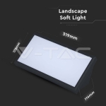 20W Фасаден Аплик Ъглов Черен 4000К IP64