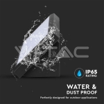 20W Фасаден Аплик Ъглов Черен 6400К IP64