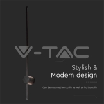 12W Стенна Лампа Черно Тяло 3000K IP65