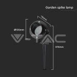 GU10 Градинско Тяло Колче Черно Тяло IP65