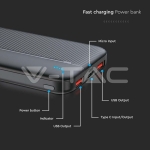 10000mAh Външна Батерия Бързо Зареждане Черна