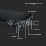 10000mAh Външна Батерия Бързо Зареждане Черна