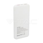 10000mAh Външна Батерия Бързо Зареждане Бяла