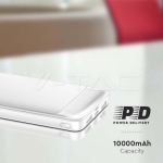 10000mAh Външна Батерия Бързо Зареждане Бяла