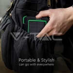 10000mAh Външна Батерия Солар Безжично Зареждане Черна