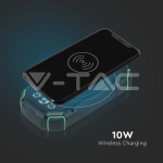 30000mAh Външна Батерия Солар Безжично Зареждане Черна