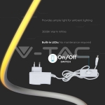 17W LED Настолна Лампа Извита Кабел - Ключ 3000К Бяла