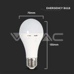 LED Крушка 9W E27 A60 Пластик Аварийна 4000К