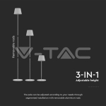 4W LED Лампион Презаредим Бял 3000K IP54