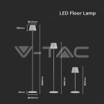 4W LED Лампион Презаредим Бял 3000K IP54