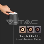 4W LED Лампион Презаредим Черен 3000K IP54