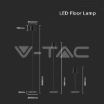 4W LED Лампион Презаредим Черен 3000K IP54