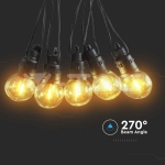 Соларен Гирлянд с 10бр. 0.5W 3000K Крушки 12м. Дистанционно