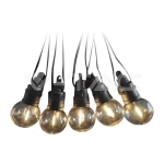 Соларен Гирлянд с 10бр. 0.5W 3000K Крушки 12м. Дистанционно