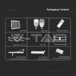 LED Соларна Улична Лампа SAMSUNG Чип 50W Бяло Тяло 4000K