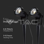 2*1.2W Соларно Градиснко Колче Черно Тяло IP65