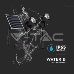 2*1.2W Соларно Градиснко Колче Черно Тяло IP65