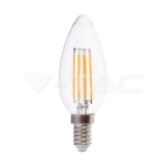 LED Крушка 5.5W Filament E14 Димиращ Кендъл 4000К