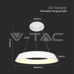 LED Осветител 48W Висящ Димиращ Бял 4000K
