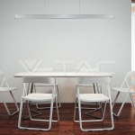 LED Линейно Осветление SAMSUNG Чип 40W Висящо Сребърно Тяло 6400К 1200x35x67mm