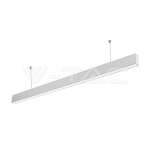 LED Линейно Осветление SAMSUNG Чип 40W Висящо Сребърно Тяло 6400К 1200x35x67mm