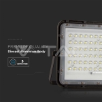 15W LED Соларен Прожектор 4000K Сменяема Батерия Черно Тяло