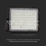 15W LED Соларен Прожектор 4000K Сменяема Батерия Черно Тяло