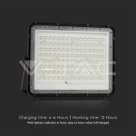 20W LED Соларен Прожектор 4000K Сменяема Батерия Черно Тяло