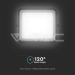 10W LED Соларен Прожектор 6400K Сменяема Батерия Черно Тяло