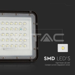 10W LED Соларен Прожектор 6400K Сменяема Батерия Черно Тяло