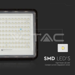 20W LED Соларен Прожектор 6400K Сменяема Батерия Черно Тяло