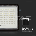 20W LED Соларен Прожектор 6400K Сменяема Батерия Черно Тяло