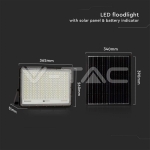 30W LED Соларен Прожектор 6400K Сменяема Батерия Черно Тяло