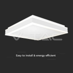 LED Осветител 38W Плафон 4000K Квадрат Бяла Рамка