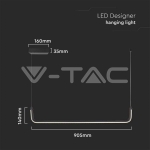 LED Осветител 12W Висящ Черен 4000K