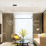 LED Осветител 12W Висящ Черен 4000K