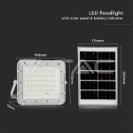 6W LED Соларен Прожектор 4000K Сменяема Батерия Бяло Тяло